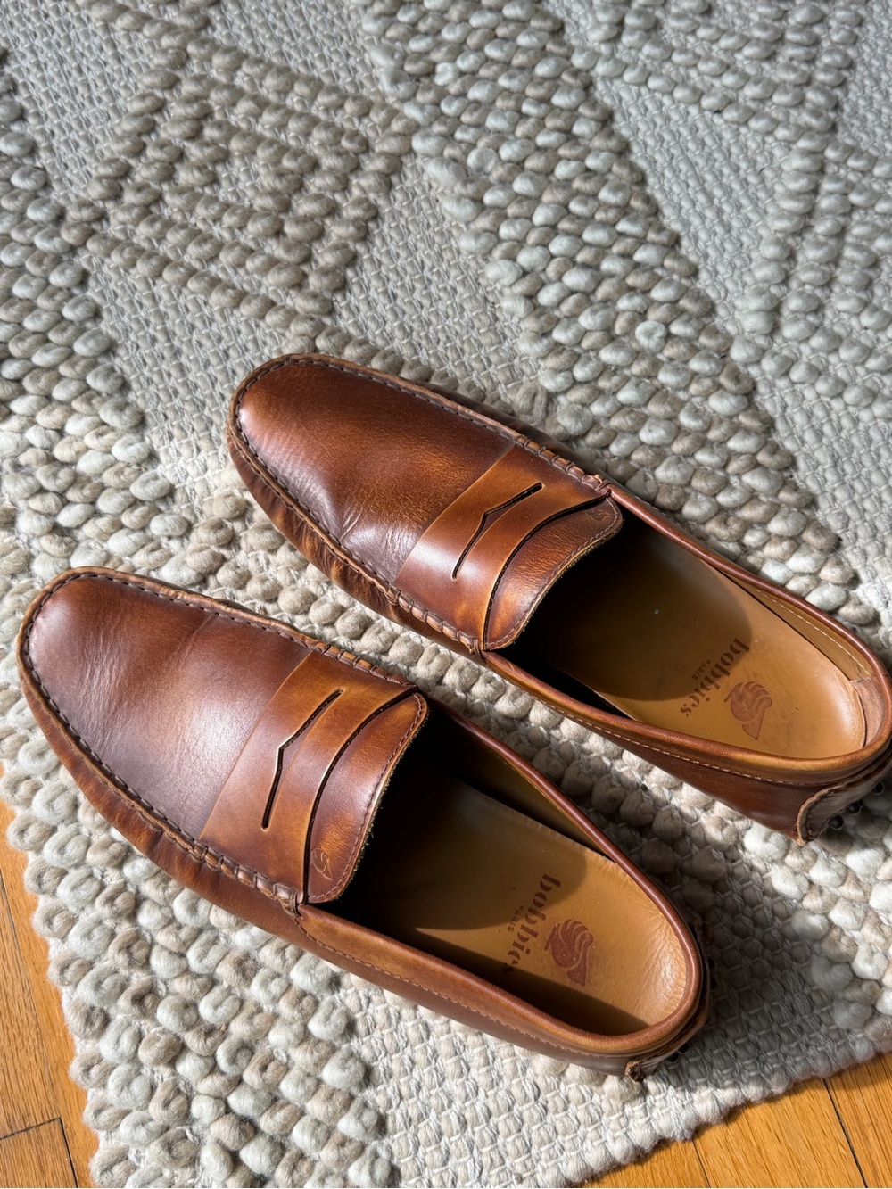 Bobbies men’s loafes/Driving shoes Cognac size 45 (11)